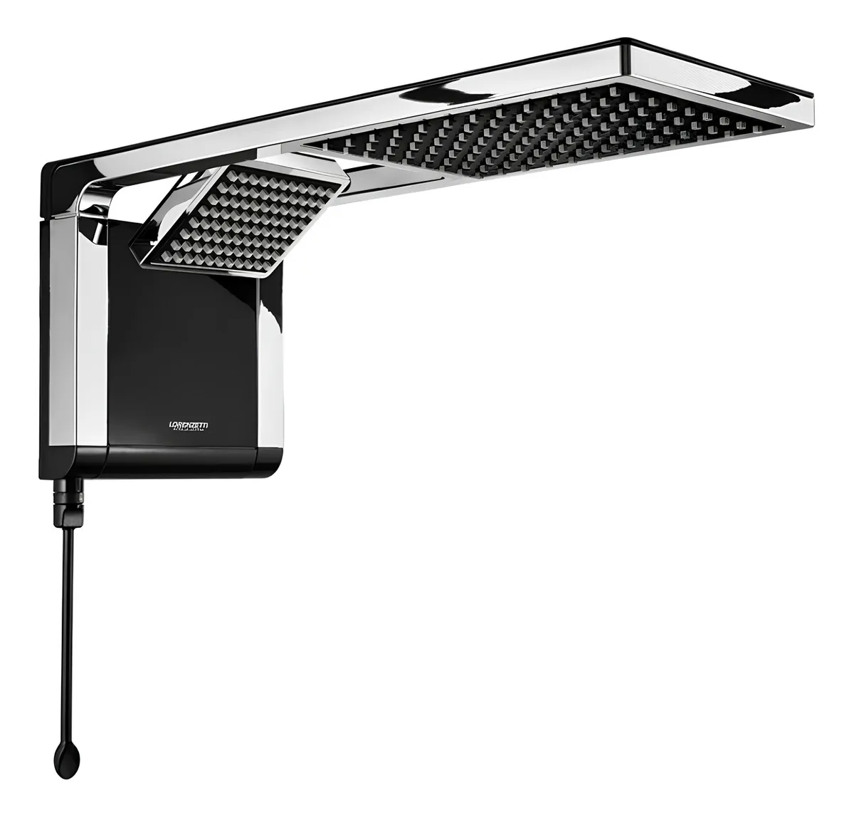 Chuveiro Acqua Duo Lorenzetti Preto/Cromado